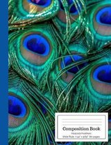 Composition Book Peacock Feathers