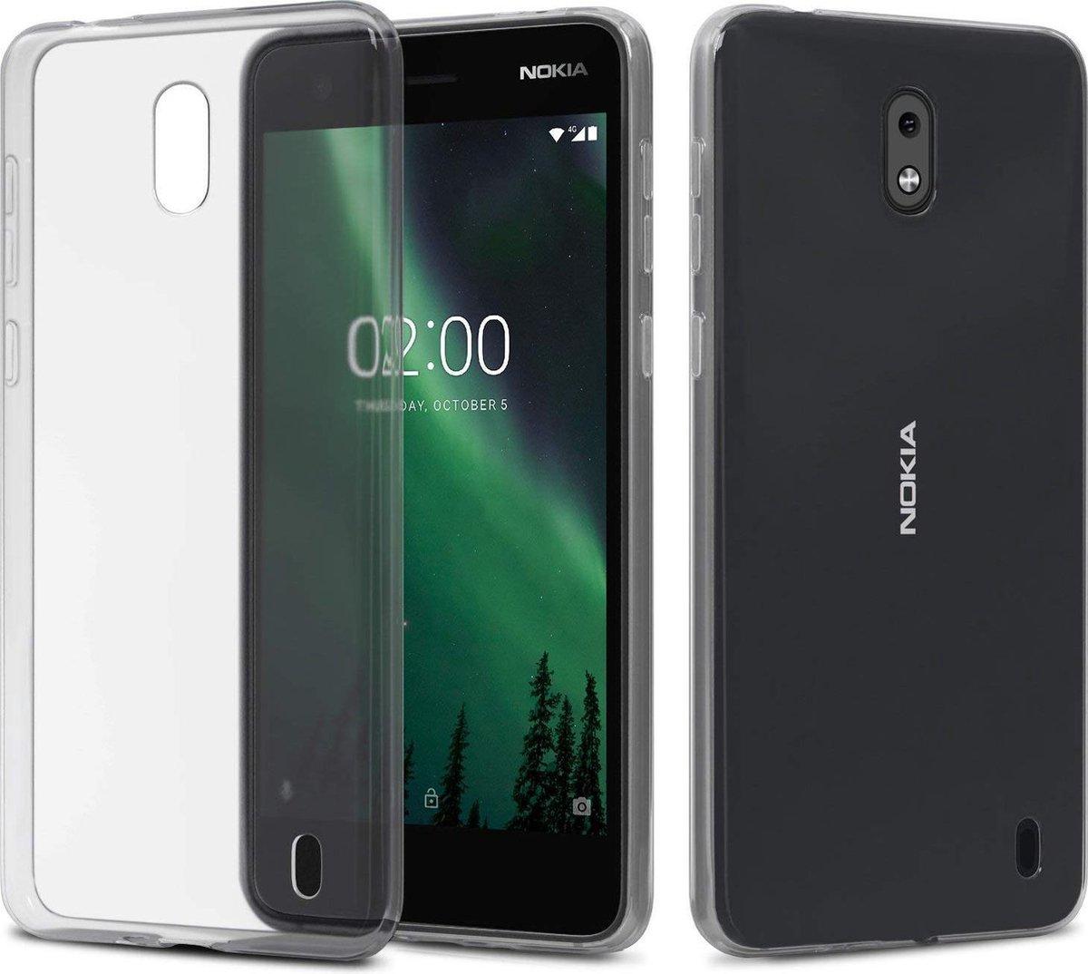 Telefoonhoes Geschikt voor: Nokia 2 ultra dunne transparant Tpu hoes