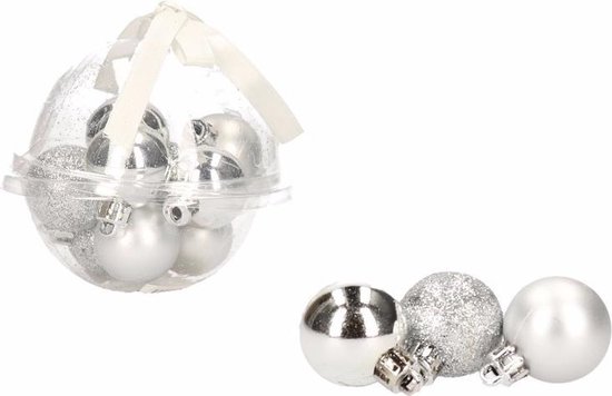 vork Scheiden Mexico 12x-delige mini kerstballen set - kunststof / plastic | bol.com