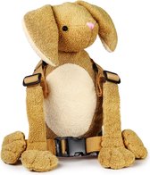 Goldbug - Harness Buddy kindertuigje - Knuffel rugzakje met looplijn - Looptuigje Konijntje Teddy - Tuigje Kind