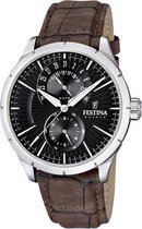 Festina F16573/4 Retro - Horloge - Staal - Zilverkleurig - 45.8 mm