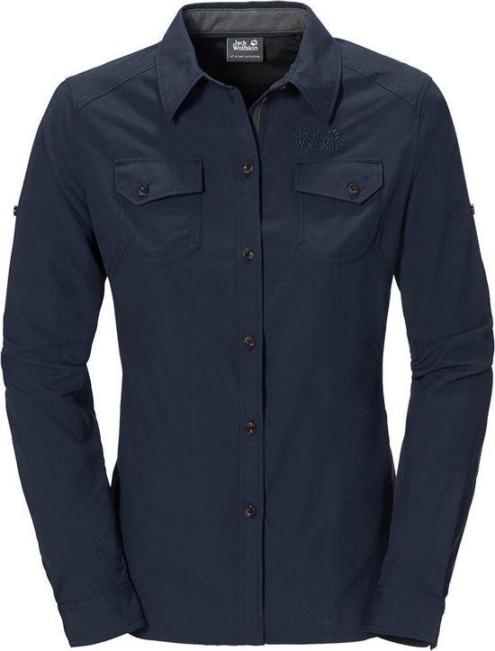 Optimistisch Appartement Kameel Jack Wolfskin Brightwater Shirt Women - dames - blouse lange mouw - maat  XXL - blauw | bol.com