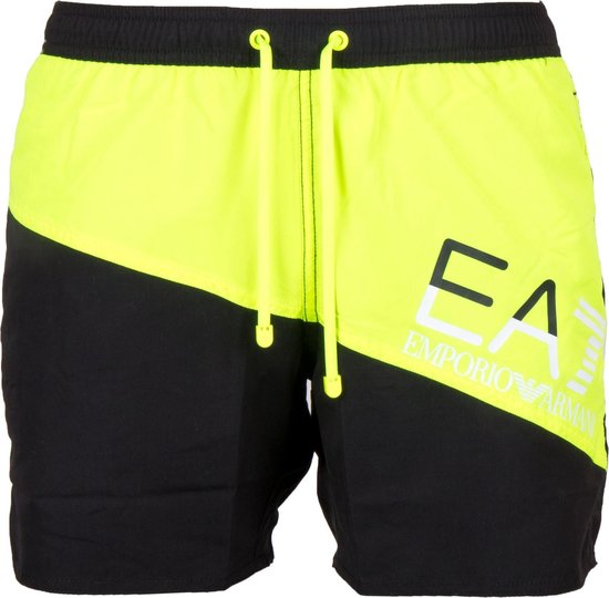 EA7 Boxer Beachwear Heren Zwembroek - Maat XS - Mannen - zwart/geel | bol