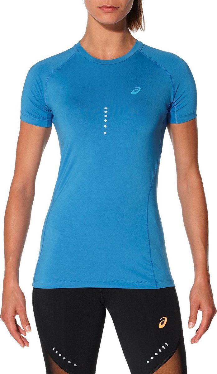 asics Top hardloopshirt Dames Blauw