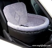 Autostoel voor honden Cosy car comfort Angel & Gladys grijs 55x45x25/50cm