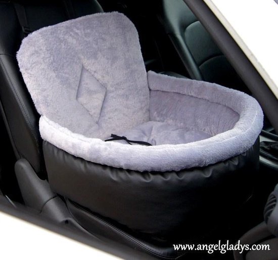 Autostoel voor honden Cosy car comfort Angel & Gladys grijs 55x45x25/50cm |  bol.com