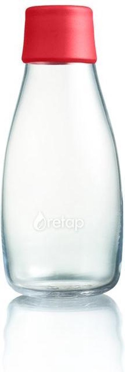 Retap Waterfles - Glas - 0,3 l - Rood