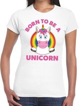 Born to be a unicorn gay pride t-shirt wit dames M