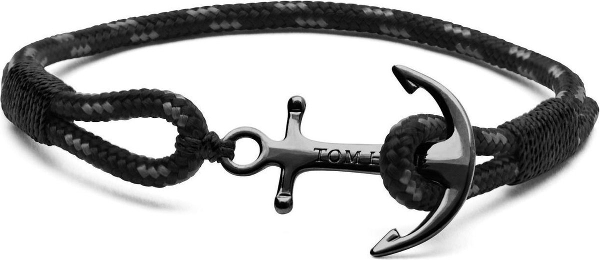 Tom Hope Classic Triple Black One Armband (Lengte: 17.50 cm) - Zwart