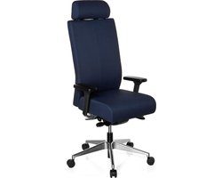 hjh office Pro-Tec XXL - Bureaustoel - Volledig gestoffeerd - Blauw