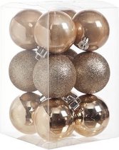 Cosy&Trendy kerstballen - 12 stuks - 6cm - pvc