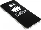 Zilver King hoesje Geschikt voor Samsung Galaxy S6