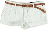 Tommy hilfiger classic white twill short met riem Maat - 116