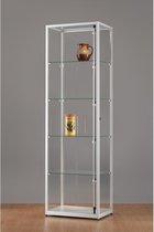 Luxe vitrinekast aluminium 60 cm met draaideur