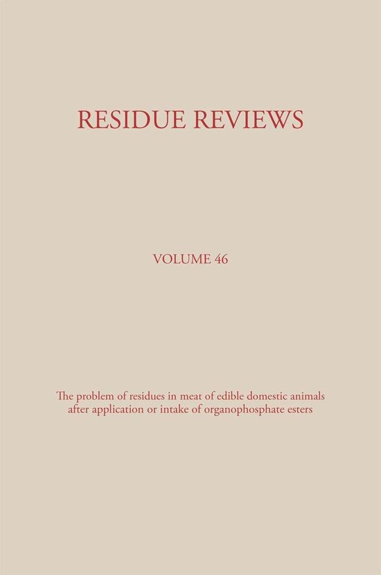 Earth and Environmental Science (R0) - Residue Reviews - cover