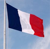 Franse Vlag - Vlag Frankrijk - Drapeau France Tricolore Van 100% Polyester - UV & Weerbestendig - Met Versterkte Mastrand & Messing Ogen - 90 x 150 CM