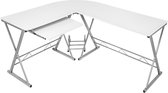 TecTake - hoekbureau computertafel buro - wit - 402405