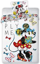 Disney Minnie Mouse Simply Me - Dekbedovertrek - Eenpersoons - 140 x 200 cm - Wit