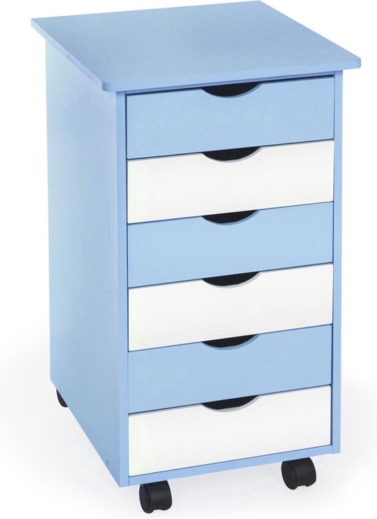 Ladeblok Ben - 3 lades - met wielen - artisan eikdecor - Modern