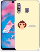 Geschikt voor Samsung Galaxy M30 Telefoonhoesje met Naam Monkey