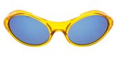 Sunheroes zonnebril SALOMON - Transparant geel montuur - Blauw spiegelende glazen