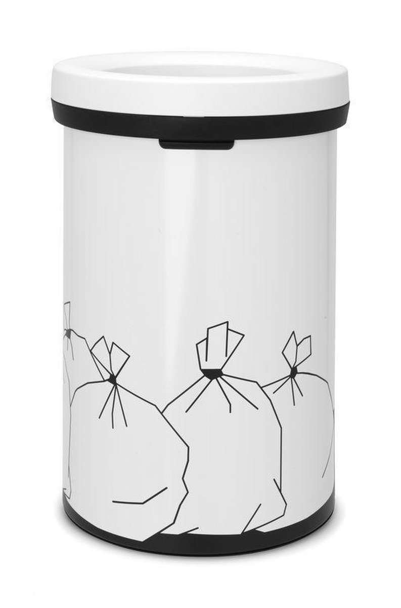 Brabantia Open Top Bin Vuilbak voor Restafval 60 l Wit