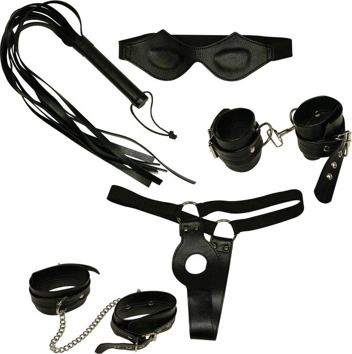 Goedkoopste Bad Kitty – Extreme Bondage Kit voor Hem en voor Haar 5 Delig - Zwart