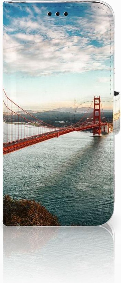 Book Case voor Samsung Galaxy J5 2017 Flip Cover Golden Gate Bridge
