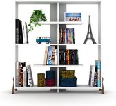 Kipp Boekenkast (Okkernoot-Wit)