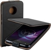 Luxe Flipcase Cover Hoesje voor Motorola Moto X4 - Eco Zwart