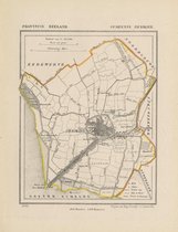 Historische kaart, plattegrond van gemeente Zierikzee in Zeeland uit 1867 door Kuyper van Kaartcadeau.com