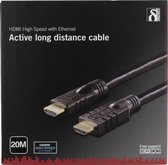 Deltaco actieve HDMI Kabel - HDMI High Speed met Ethernet - 20m - Zwart