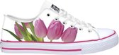 Hollandse Sneakers met Pink tulips maat 37
