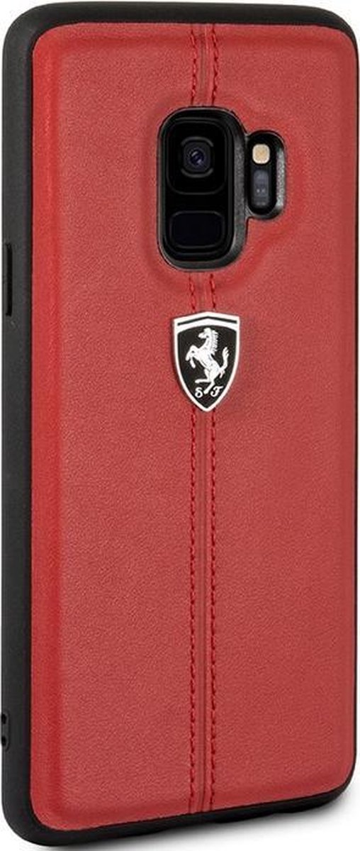 Ferrari Stripe Leather Hard Case voor Samsung Galaxy S9 - Rood van Merkloos — afbeelding 5