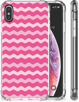 Backcover Geschikt voor iPhoneXs | X/10 Waves Pink