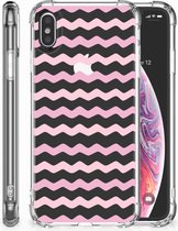 Geschikt voor iPhone Xs Max TPU-siliconen Hoesje Waves Roze