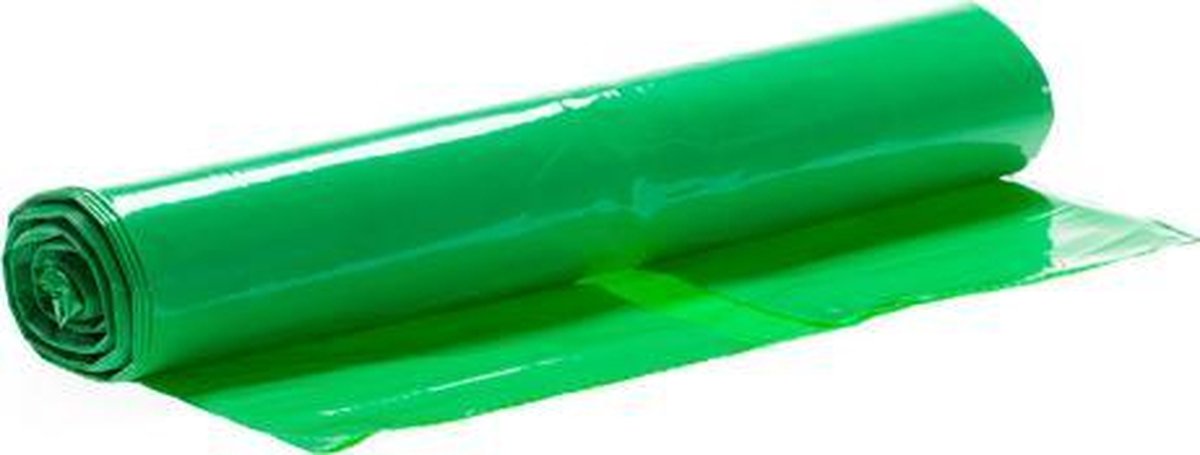 Plastic afvalzak HDPE 58x100 cm 25µ - groen