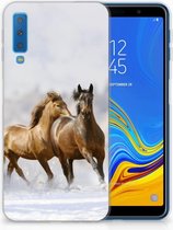 Geschikt voor Samsung Galaxy A7 (2018) TPU Hoesje Paarden