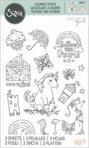 Sizzix - Sticker Katelyn Lizardi Coloring Follow Your Dreams - 2 vellen