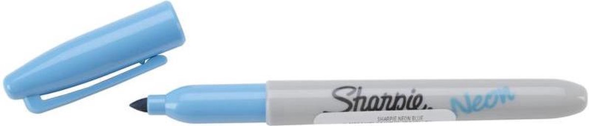 Sharpie neon blue met fijne punt
