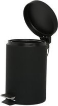 Pedaalemmer - 3 liter - Prullenbak - Avalbak - Zwart