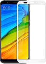 Xiaomi Note 5 Plus - Full Cover Screenprotector - Gehard Glas - Wit