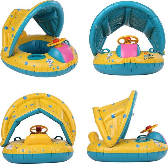 Opblaasbare boot baby - zwemband baby - baby zwemring - zwembandjes - dreumes - drijfband