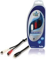 HQ HQBF-V040-1.5 Stereo Verlengkabel 3.5 Mm Male - 2x Rca Male 1.50 M Zwart