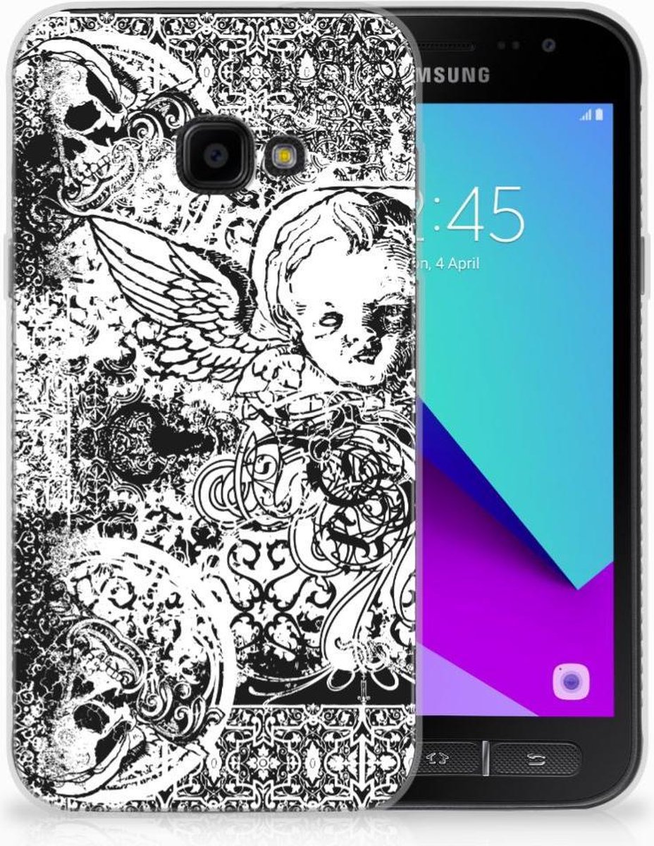 Back Cover voor Silicone Back Case Samsung Galaxy Xcover 4 | Xcover 4s Skulls Angel