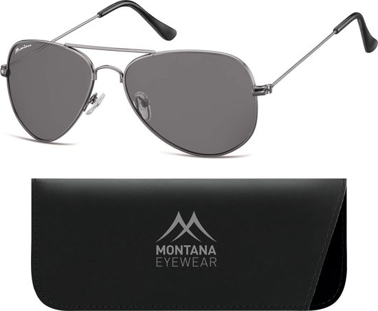 Montana - S94 - Zonnebril - Aviator stijl - Gunmetal - Lensbreedte 57 mm van Montana. — afbeelding 4