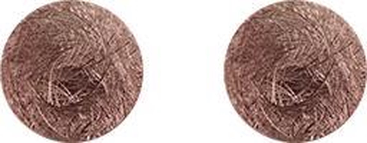 24/7 Jewelry Collection Cirkel Oorbellen - Rond - Oorknopjes - Geborsteld - Minimalistisch - Rosé goudkleurig