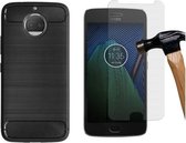 MP Case screenprotector + Gratis Hybride back cover voor Motorola Moto G5s Plus
