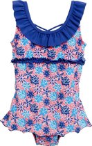 Playshoes Badpak Uv-werend Met Rok Bloemen Meisjes Mt 98/104