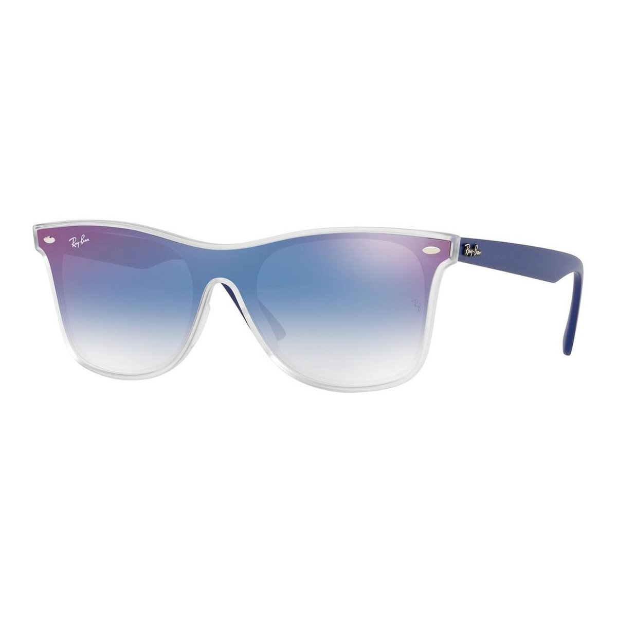 Ray-Ban Clear Gradient Blue Mirror Red Zonnebril RB4440N 6356X0 - Wit - Ray-Ban
